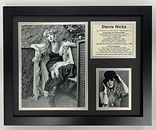 סטיבי ניקס- Fleetwood Mac- דיוקנאות שחור לבן | תצלום ממוסגר קולאז 'עיצוב אמנות קיר | אגדות לעולם לא